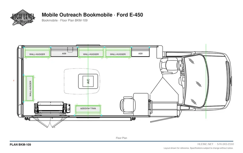 Floor plan BKM-109: Mobile Outreach Bookmobile