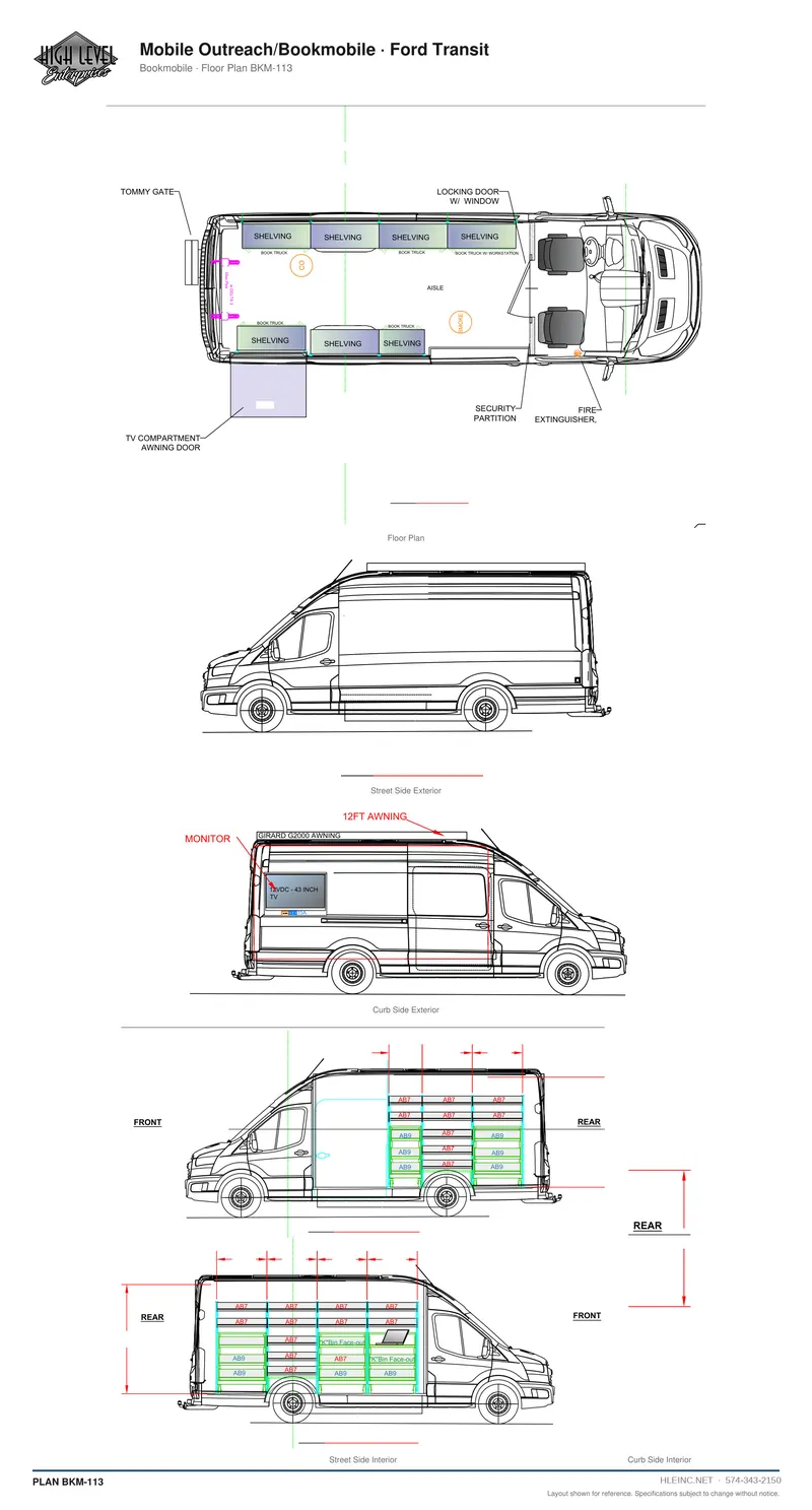 Floor plan BKM-113: Mobile Outreach/Bookmobile