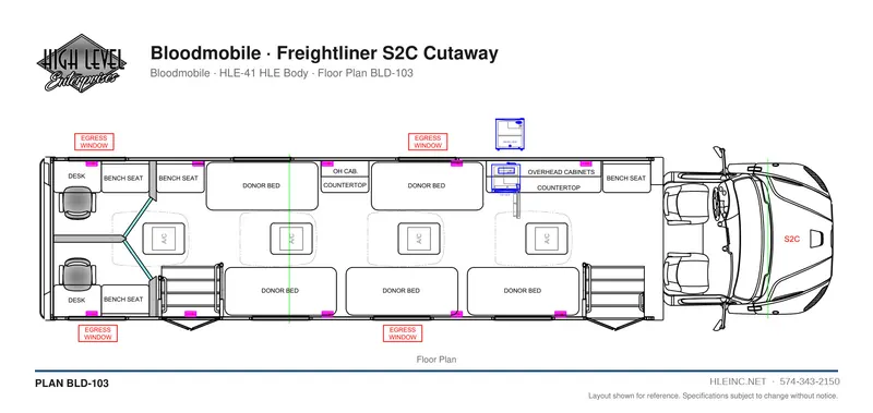 Floor plan BLD-103: Bloodmobile