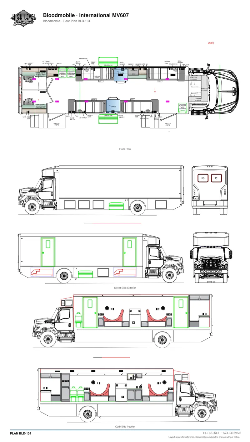 Floor plan BLD-104: Bloodmobile