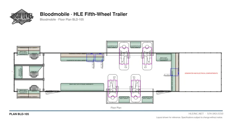 Floor plan BLD-105: Bloodmobile