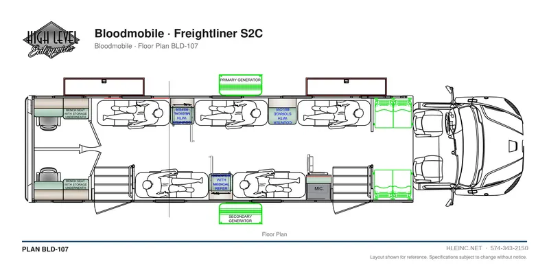 Floor plan BLD-107: Bloodmobile