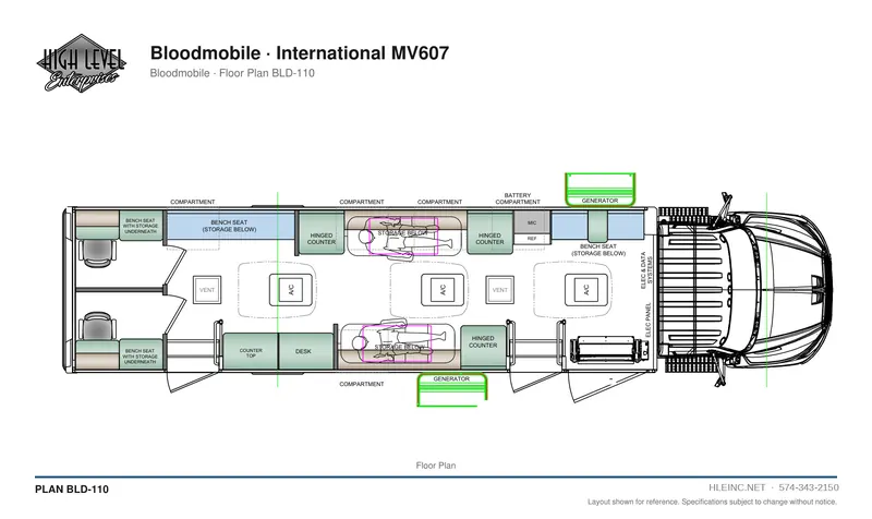 Floor plan BLD-110: Bloodmobile