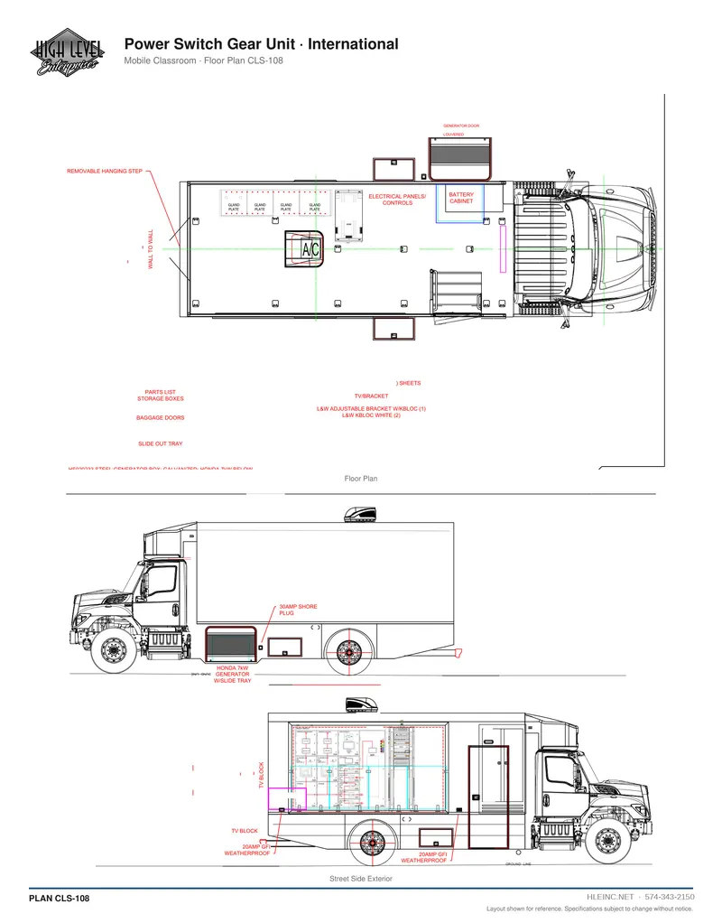 Floor plan CLS-108: Power Switch Gear Unit