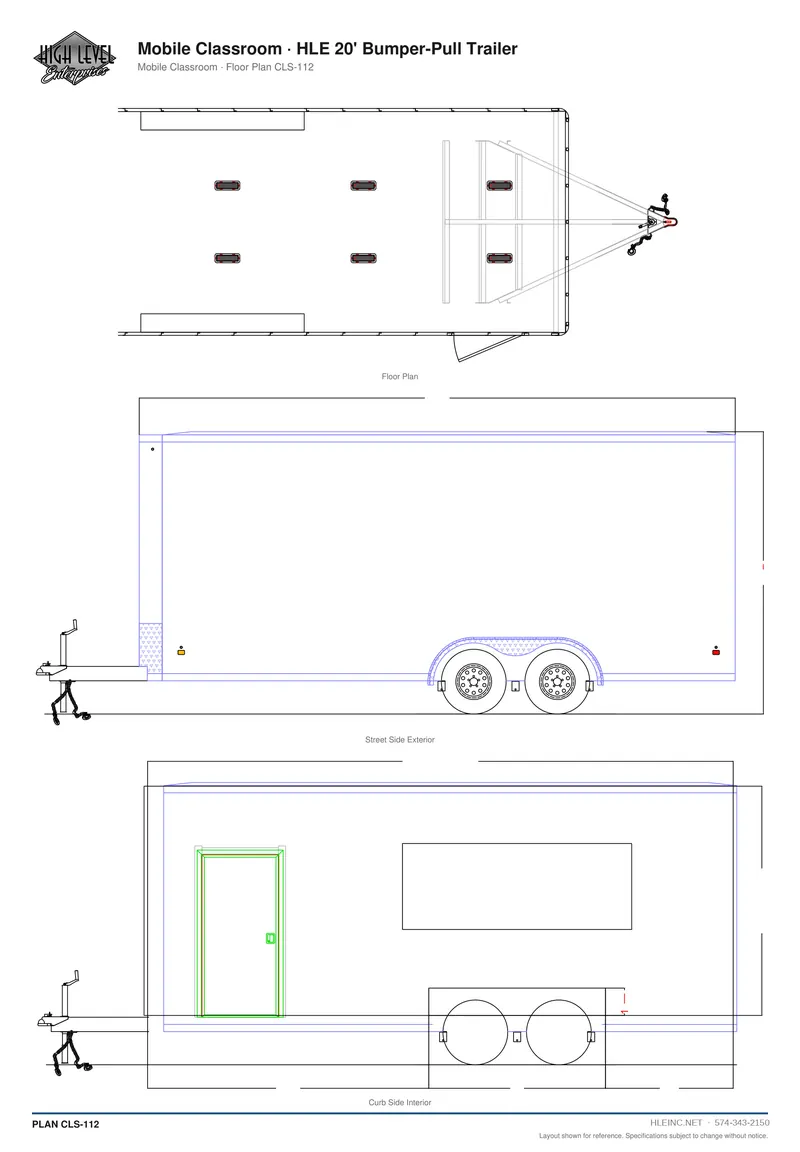 Floor plan CLS-112: Mobile Classroom