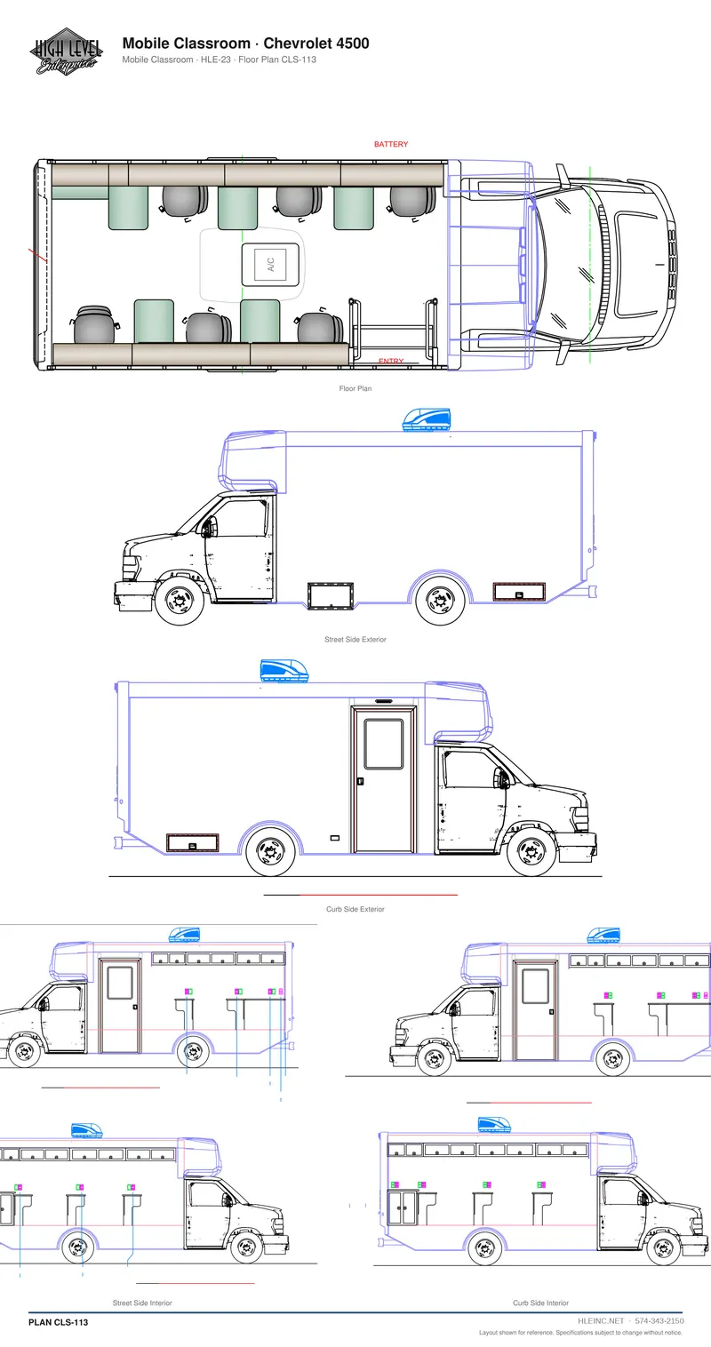 Floor plan CLS-113: Mobile Classroom