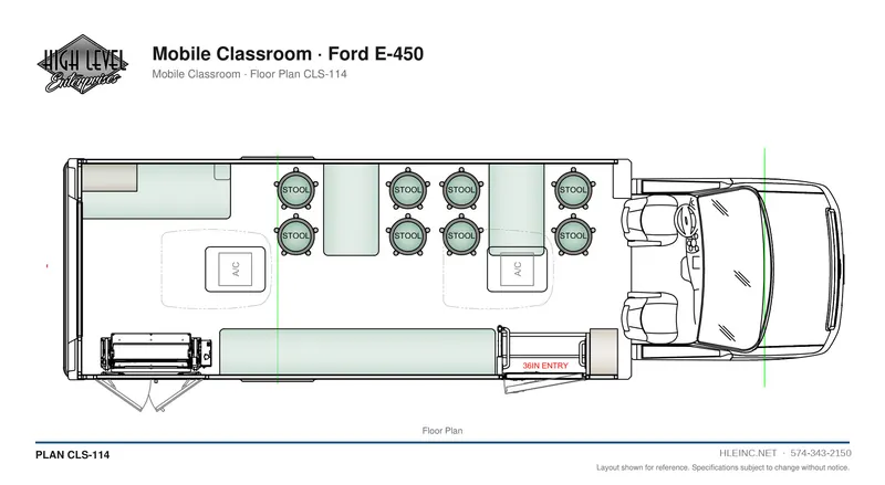 Floor plan CLS-114: Mobile Classroom