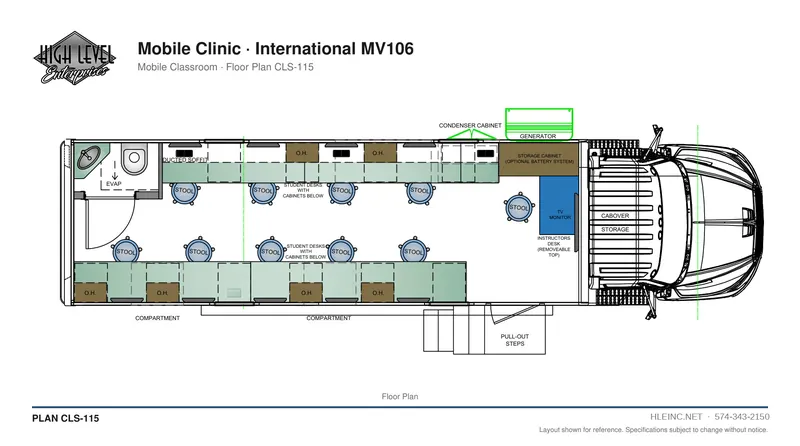 Floor plan CLS-115: Mobile Clinic