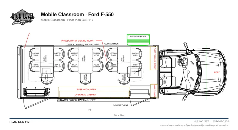 Floor plan CLS-117: Mobile Classroom