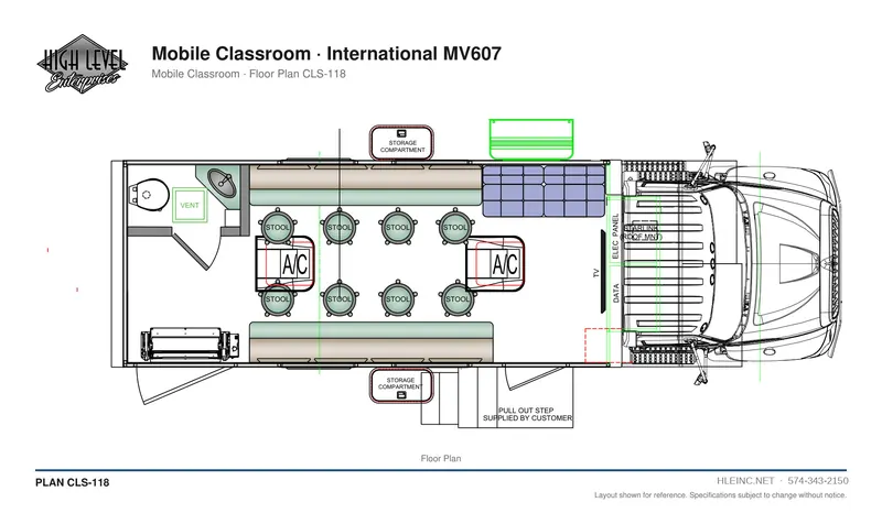 Floor plan CLS-118: Mobile Classroom