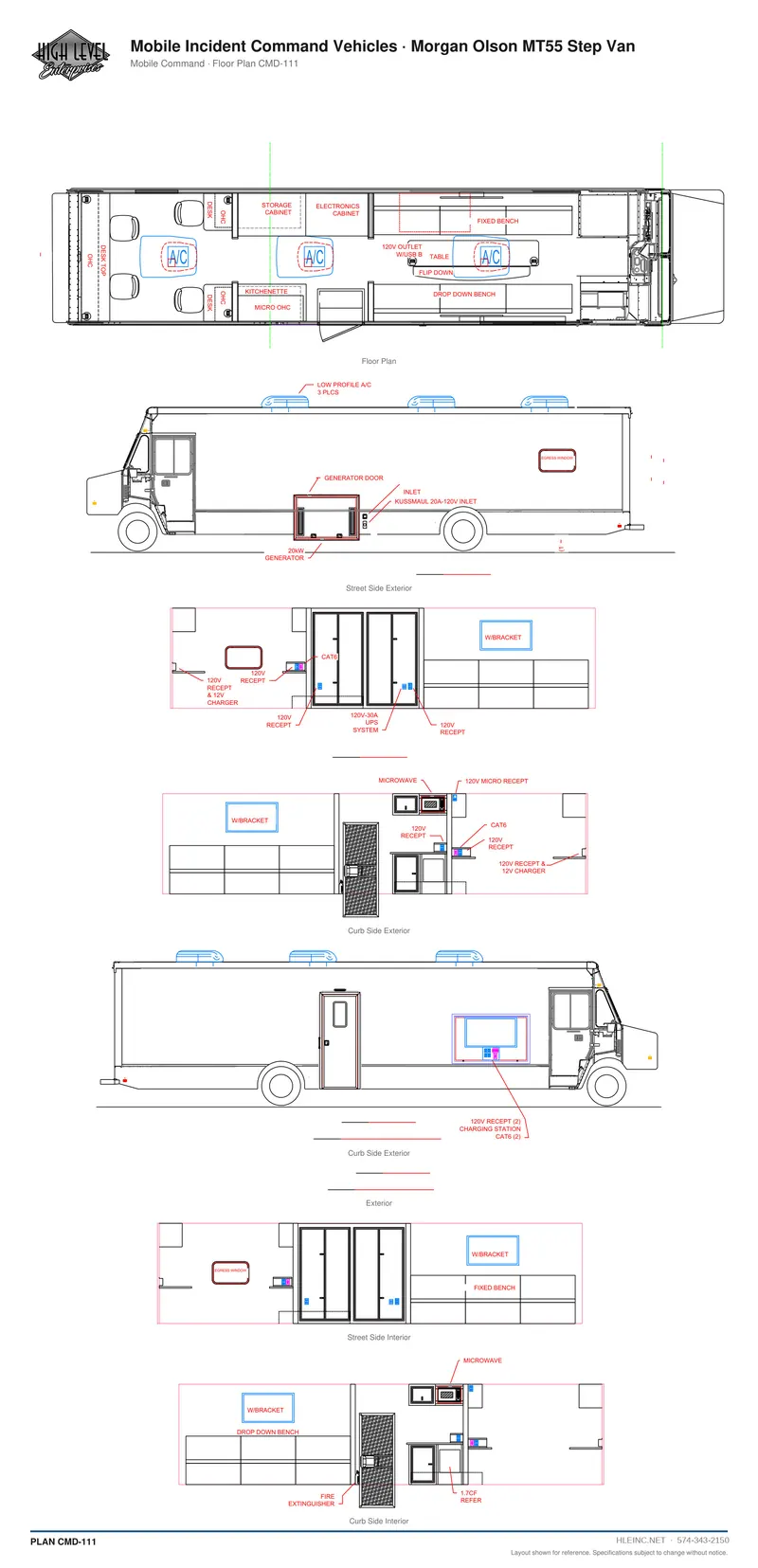 Floor plan CMD-111: Mobile Incident Command Vehicles