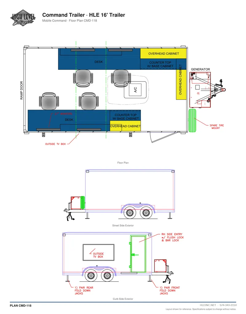 Floor plan CMD-118: Command Trailer