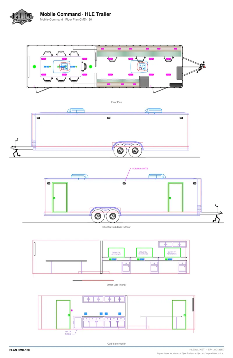 Floor plan CMD-130: Mobile Command