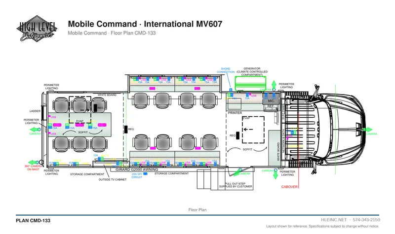 Floor plan CMD-133: Mobile Command