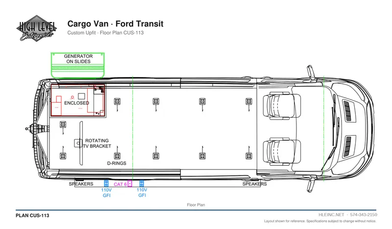 Floor plan CUS-113: Cargo Van