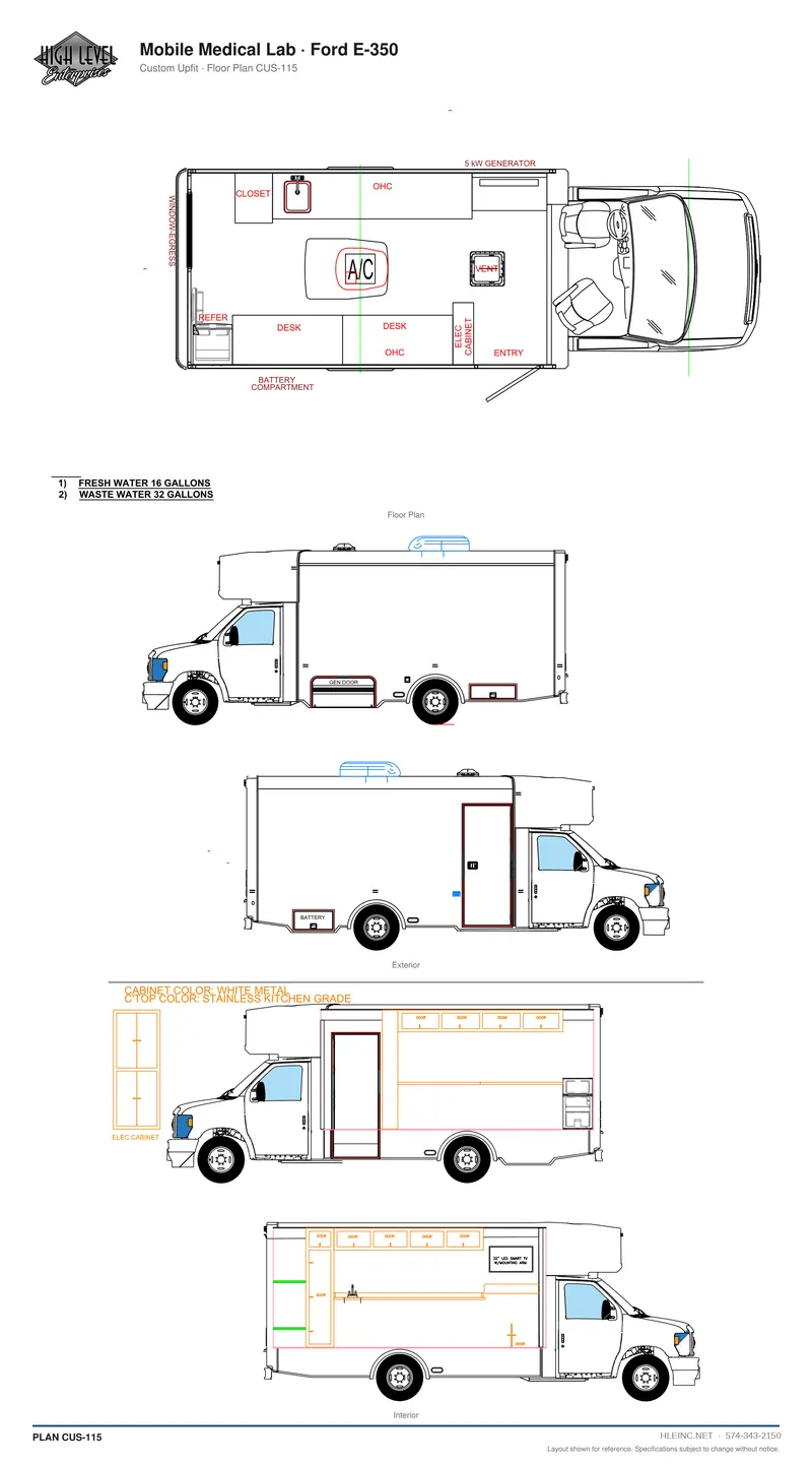 Floor plan CUS-115: Mobile Medical Lab