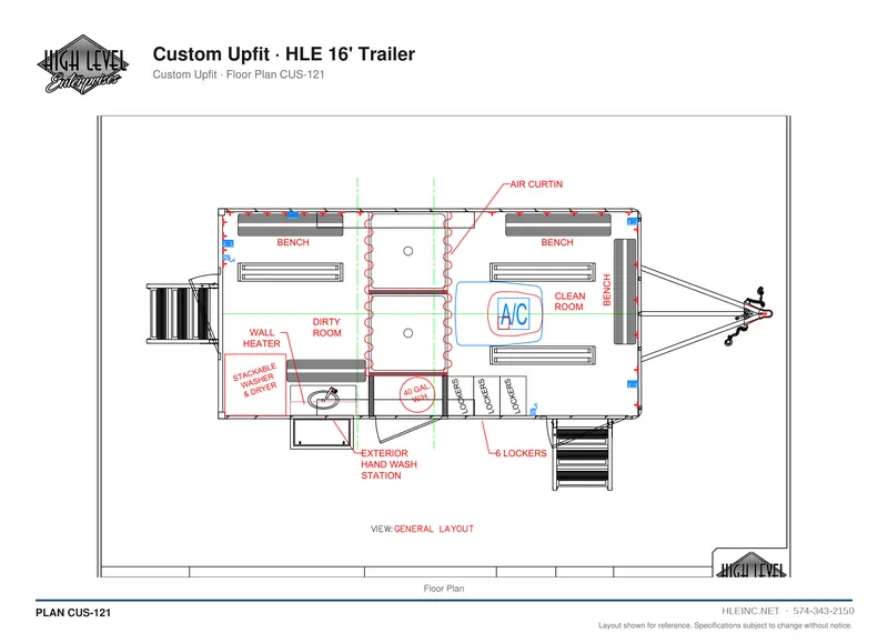 Floor plan CUS-121: Custom Upfit