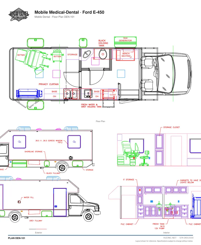 Floor plan DEN-101: Mobile Medical-Dental