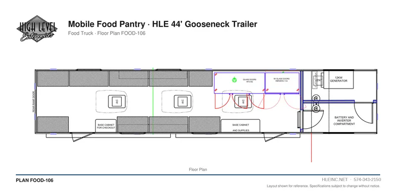 Floor plan FOOD-106: Mobile Food Pantry