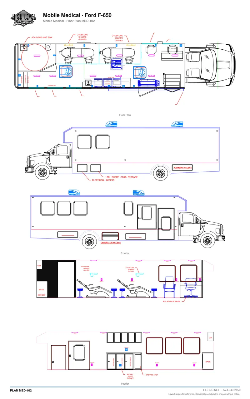 Floor plan MED-102: Mobile Medical