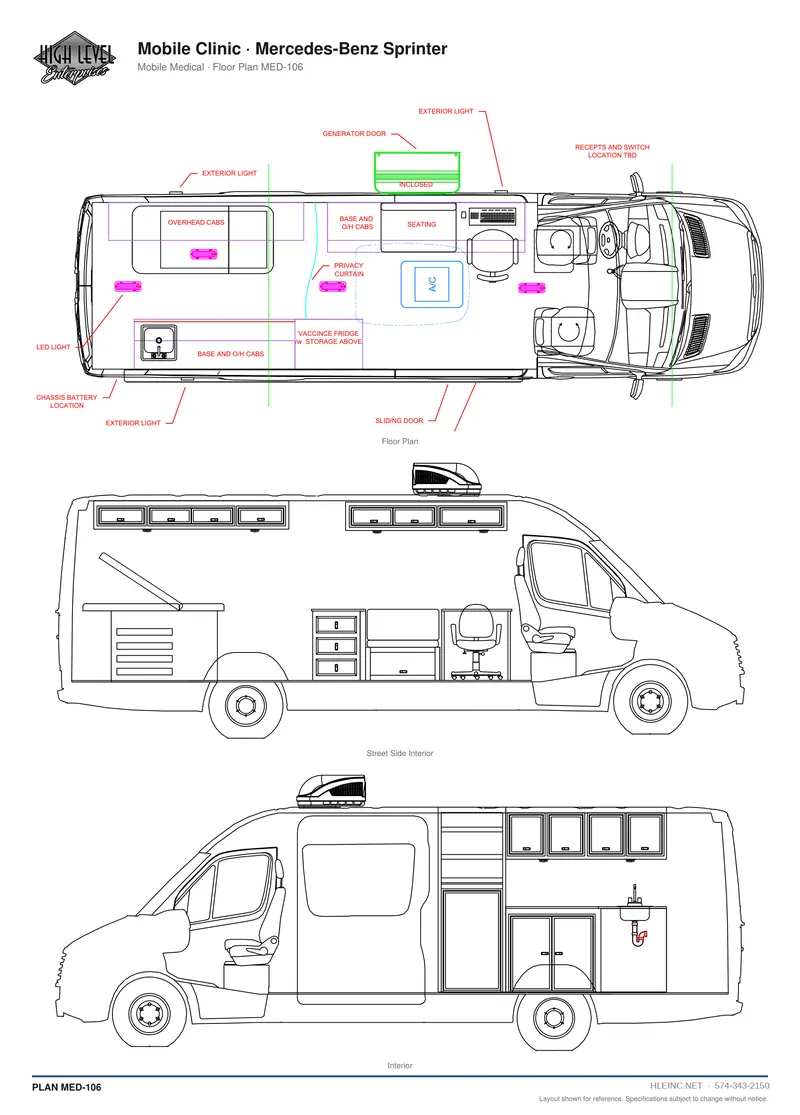 Floor plan MED-106: Mobile Clinic