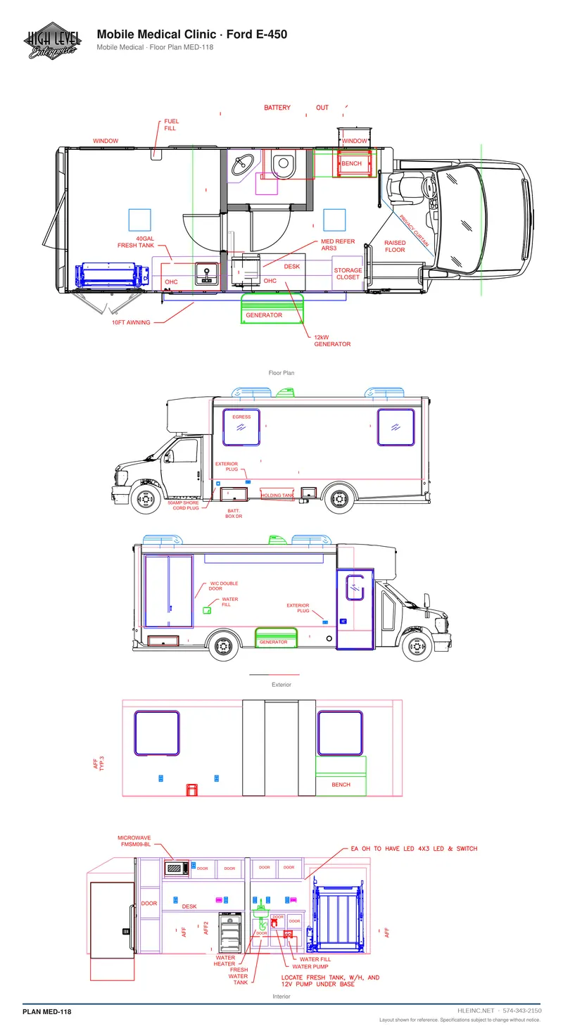 Floor plan MED-118: Mobile Medical Clinic