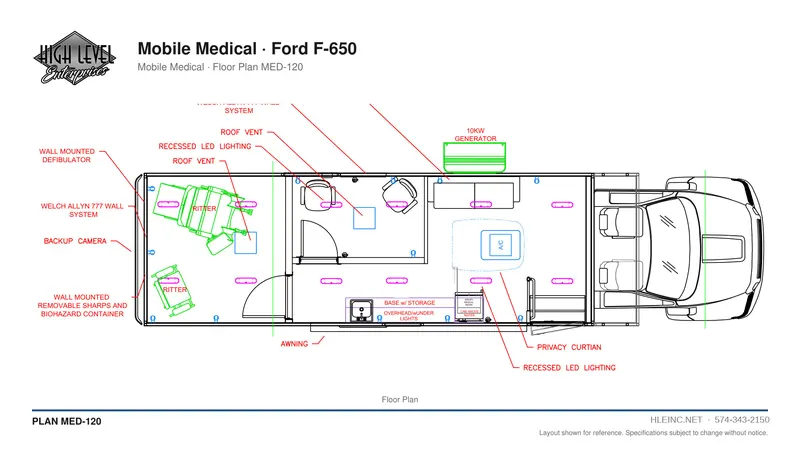 Floor plan MED-120: Mobile Medical