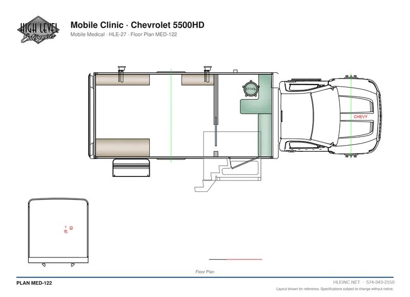 Floor plan MED-122: Mobile Clinic