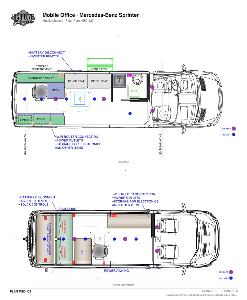 Floor plan MED-127: Mobile Office