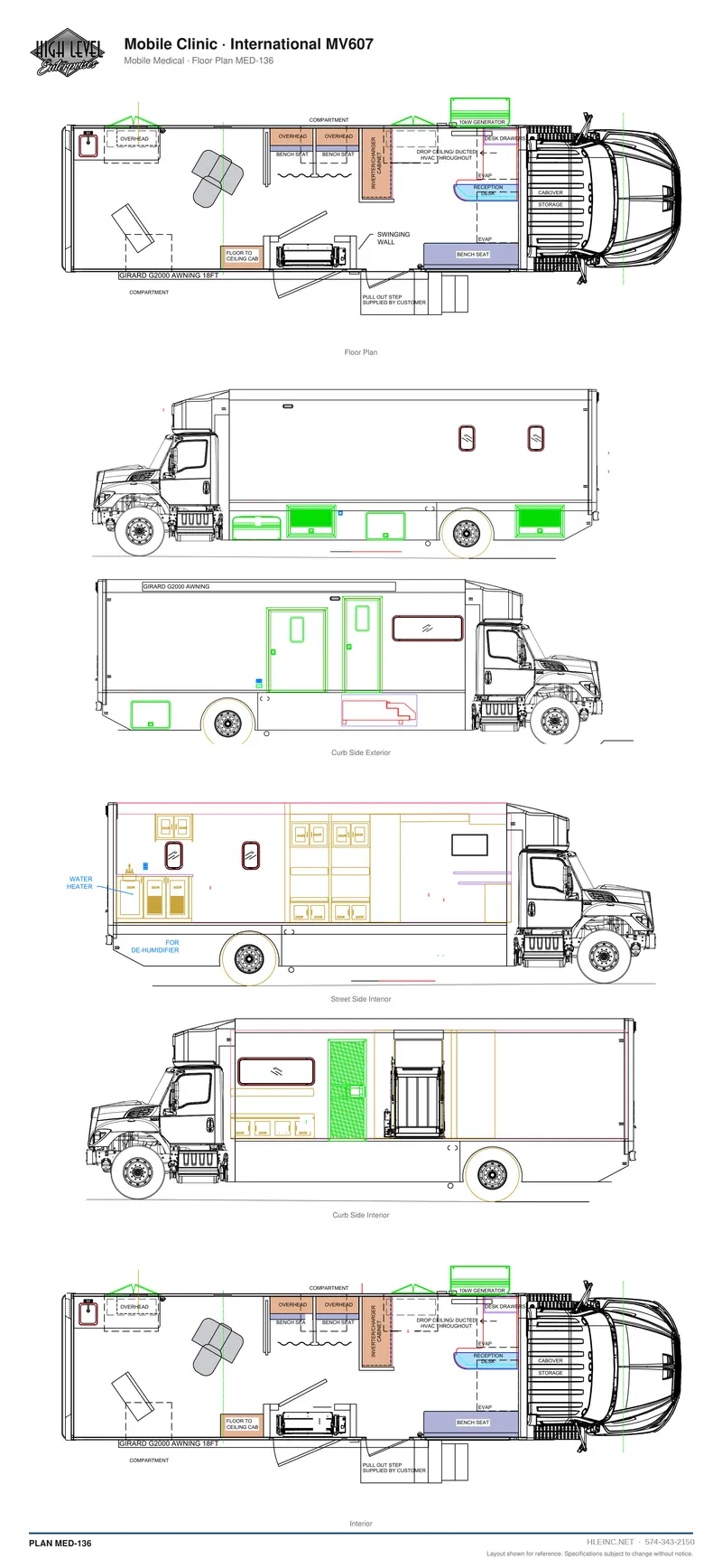 Floor plan MED-136: Mobile Clinic