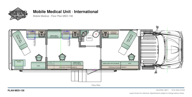 Floor plan MED-138: Mobile Medical Unit