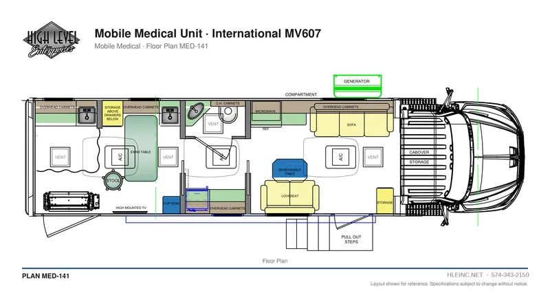 Floor plan MED-141: Mobile Medical Unit