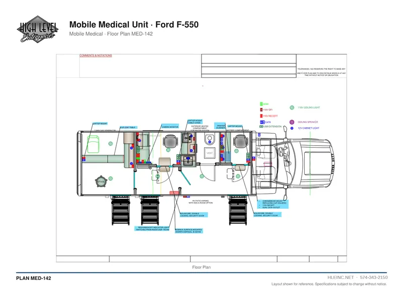 Floor plan MED-142: Mobile Medical Unit