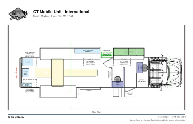 Floor plan MED-144: CT Mobile Unit