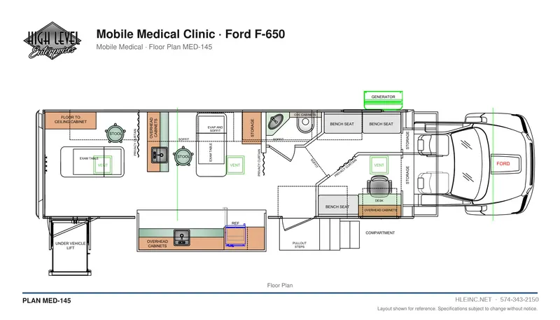 Floor plan MED-145: Mobile Medical Clinic