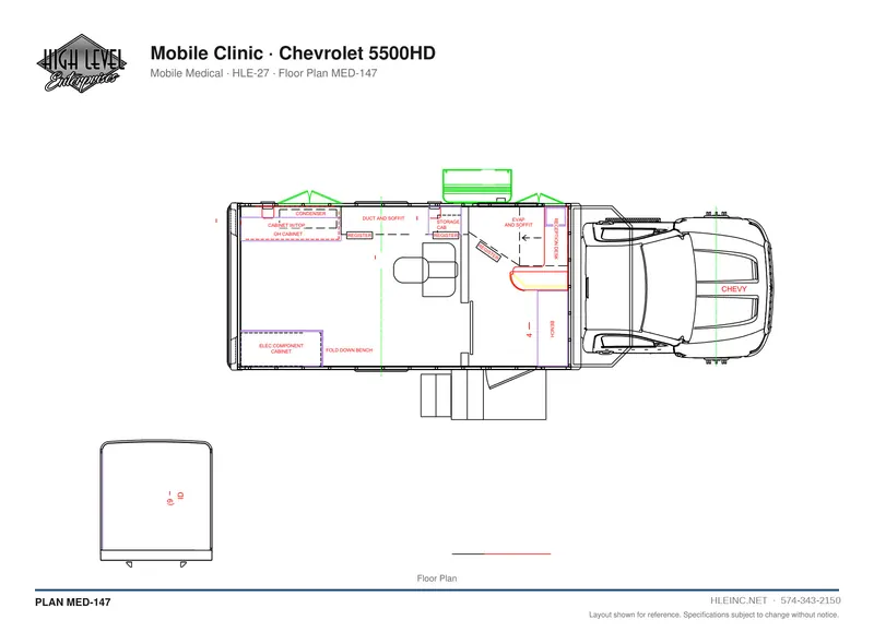 Floor plan MED-147: Mobile Clinic