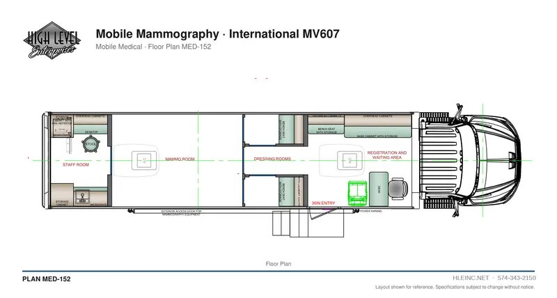 Floor plan MED-152: Mobile Mammography