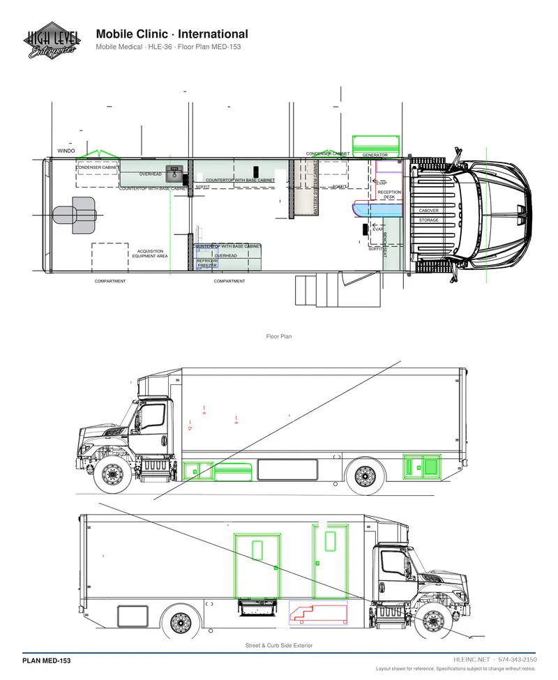 Floor plan MED-153: Mobile Clinic