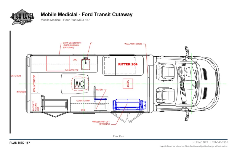 Floor plan MED-157: Mobile Medical
