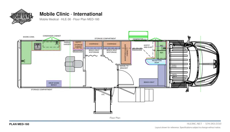 Floor plan MED-160: Mobile Clinic
