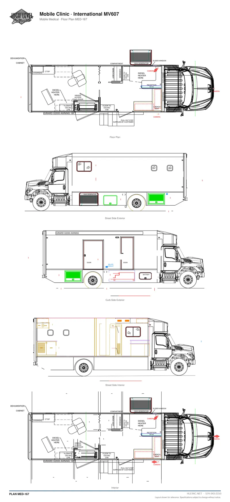 Floor plan MED-167: Mobile Clinic
