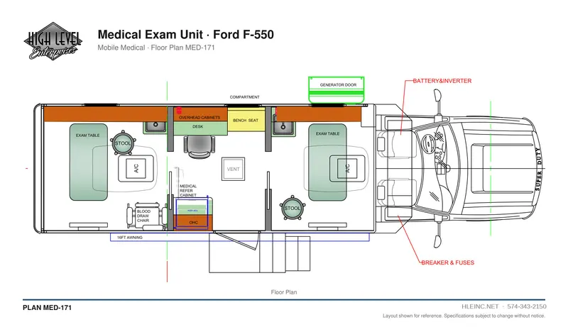 Floor plan MED-171: Medical Exam Unit
