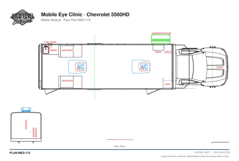 Floor plan MED-172: Mobile Eye Clinic