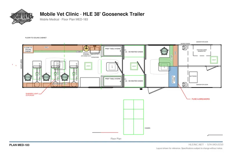 Floor plan MED-183: Mobile Vet Clinic
