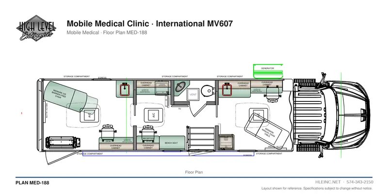 Floor plan MED-188: Mobile Medical Clinic