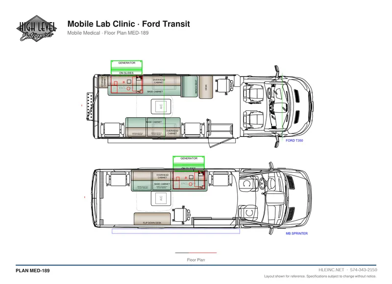 Floor plan MED-189: Mobile Lab Clinic