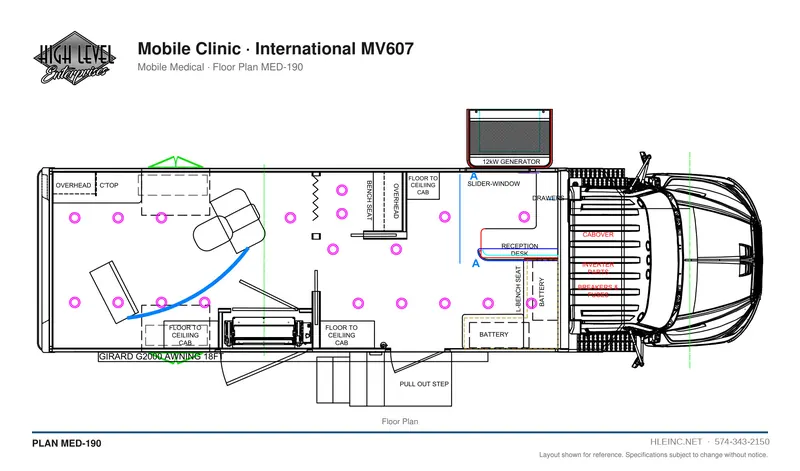 Floor plan MED-190: Mobile Clinic