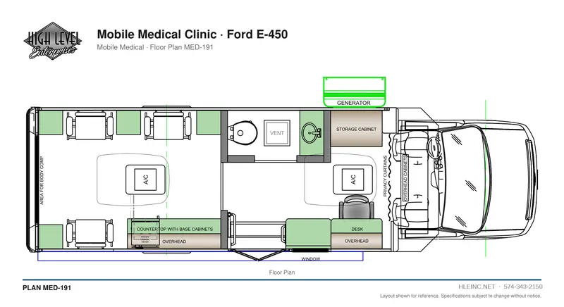 Floor plan MED-191: Mobile Medical Clinic