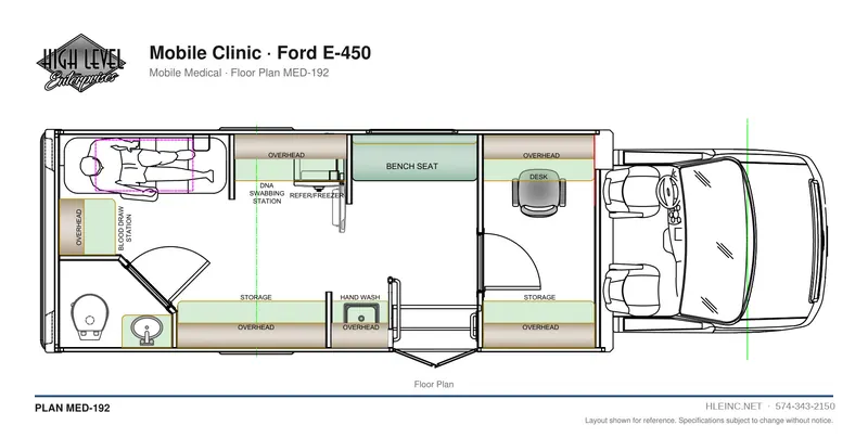 Floor plan MED-192: Mobile Clinic