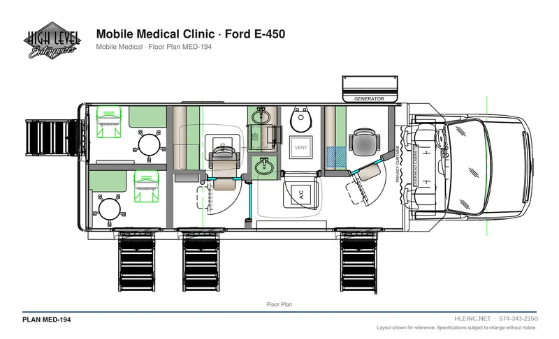 Floor plan MED-194: Mobile Medical Clinic